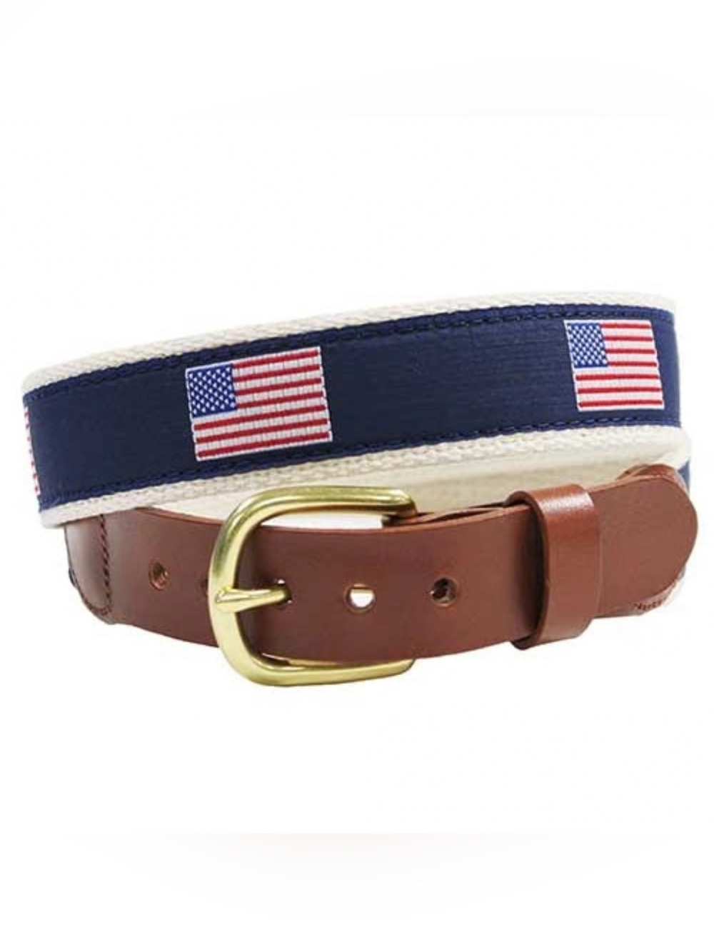Zep-Pro American Flag Lesther and Ribbon Belt size 32 Made in USA